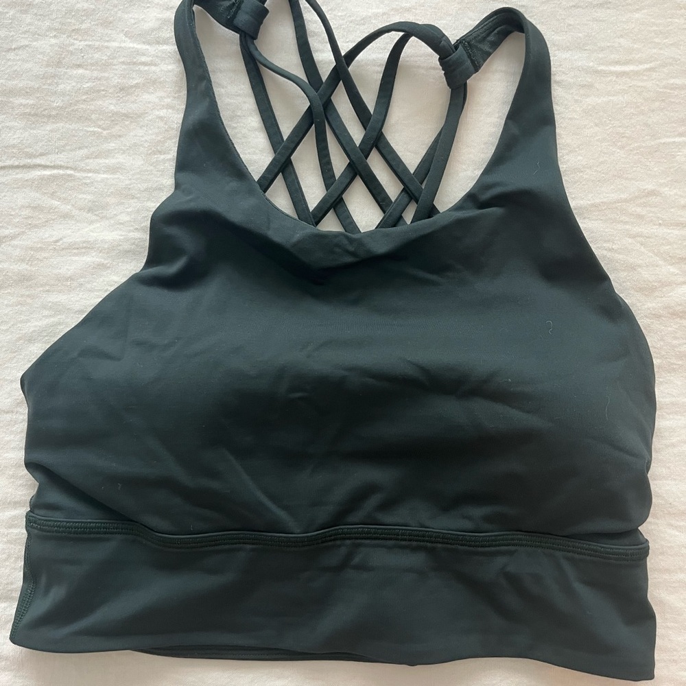 Lululemon Free to Be High Neck Longline Rainforest Green